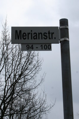 [Foto: Merianstrae-Schild]