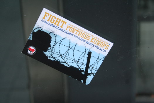 [Foto: Fight Fortress Europe - Globale Bewegungsfreiheit und gleiche Rechte fr alle!]