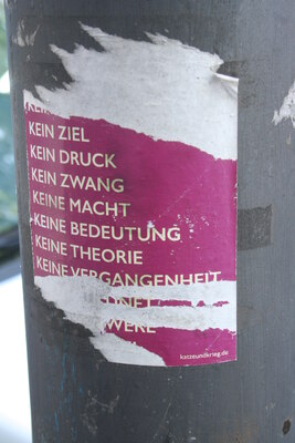 [Foto: Kein Ziel, Kein Druck, kein Zwang ...]