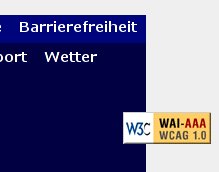 [Ausschnitt der ZDF-Seite: Triple-A-Logo am unteren Seitenrand]