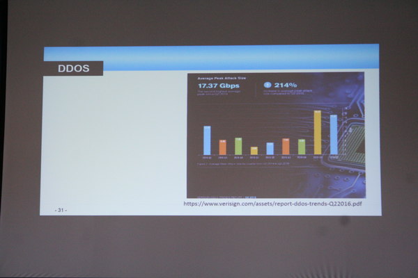 [Foto: 214-prozentige DDoS-Grafik von VeriSign-Trend-Analysten mit 1337-Marketing-Skillz]
